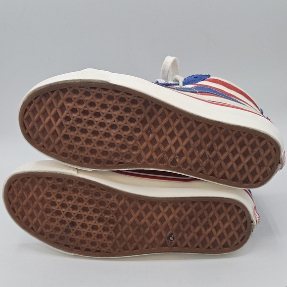Vans sk8hi red / white / blue patriotic vans mens size 5 / womens 6.5 - Picture 5 of 16